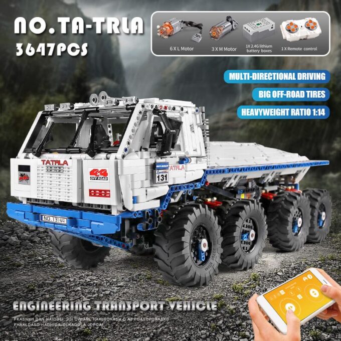 Mould King 13144 TA-TRAL 8WD RC Off-road Truck - 3647 PCS - Image 2