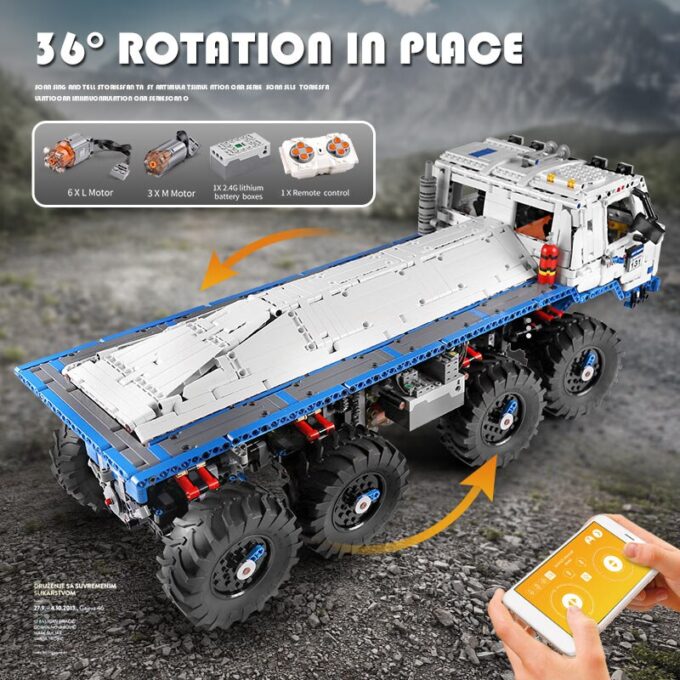 Mould King 13144 TA-TRAL 8WD RC Off-road Truck - 3647 PCS - Image 4