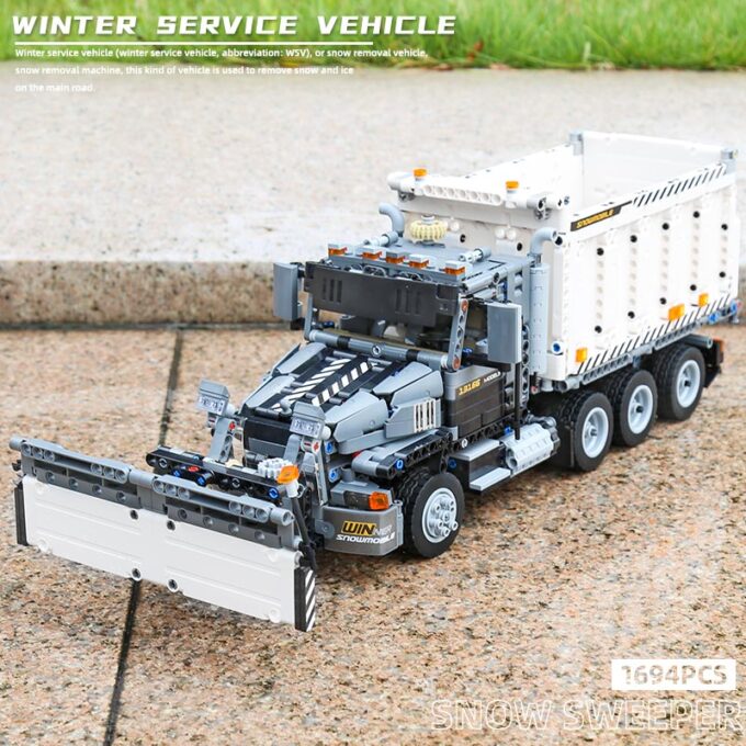 Mould King 13166 Snowplow Truck Building Toy Set - 1694 PCS - Image 6