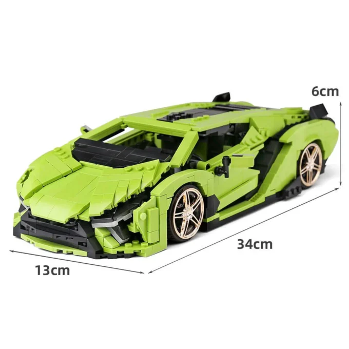 Mould King 10011 1:14 Scale Lambo Race Car - 1168 PCS - Image 8