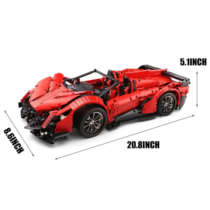 Mould King 13079 1:8 Scale Lamb Veneno Super Car - 2535 PCS - Image 6