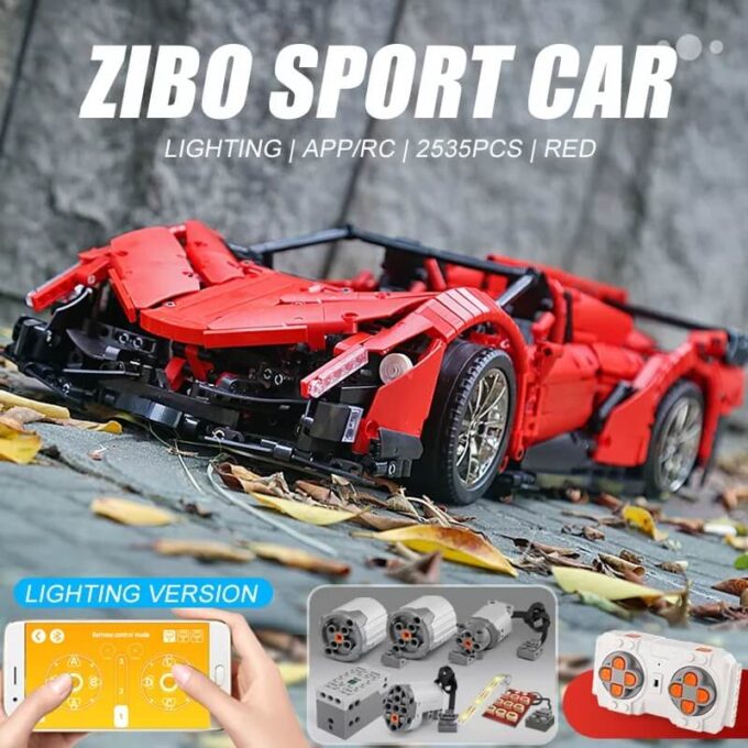 Mould King 13079 1:8 Scale Lamb Veneno Super Car - 2535 PCS - Image 9