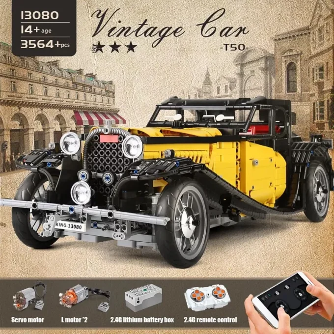 Mould King 13080 Motorized T50 Vintage Car - 3654 PCS - Image 2