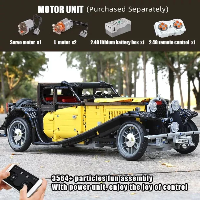 Mould King 13080 Motorized T50 Vintage Car - 3654 PCS - Image 9