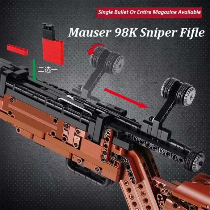 Mould King 14002 The Mauseres 98K Sniper Rifle - 1025 PCS - Image 2