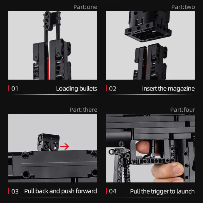 Mould King 14006 Mini Uzi Automatic Gun - 796 PCS - Image 5