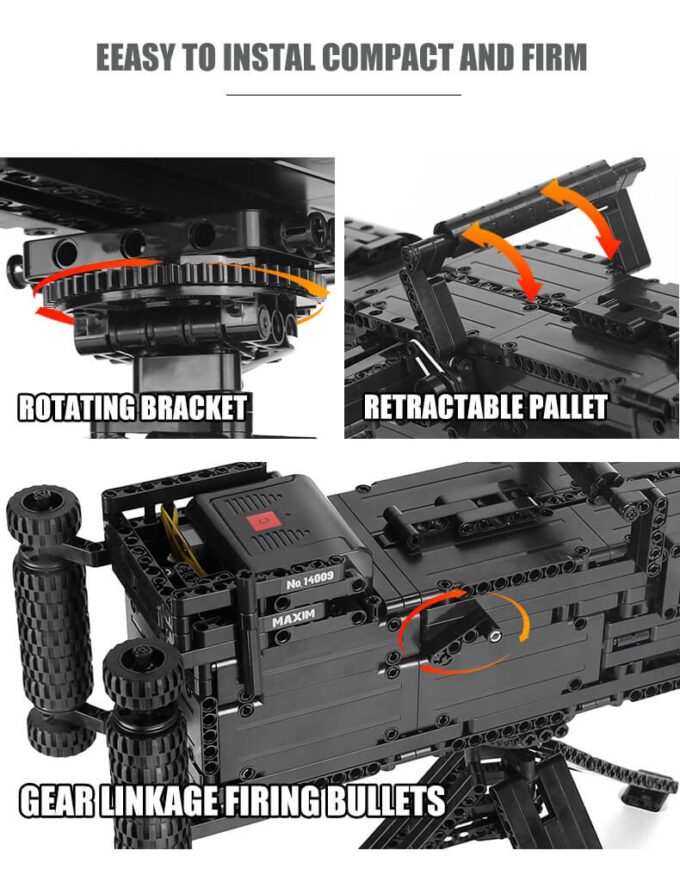 Mould King 14009 Maxim Gun - 1399 PCS - Image 5