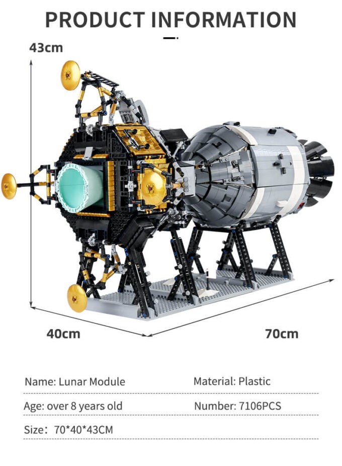 Mould King 21006 APOLLO 11 Spacecraft - 7106 PCS - Image 10