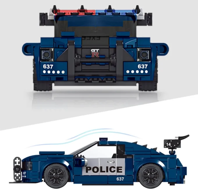 Mould King 27002 The Barricade Police Mini Sports Car - 356 PCS - Image 3