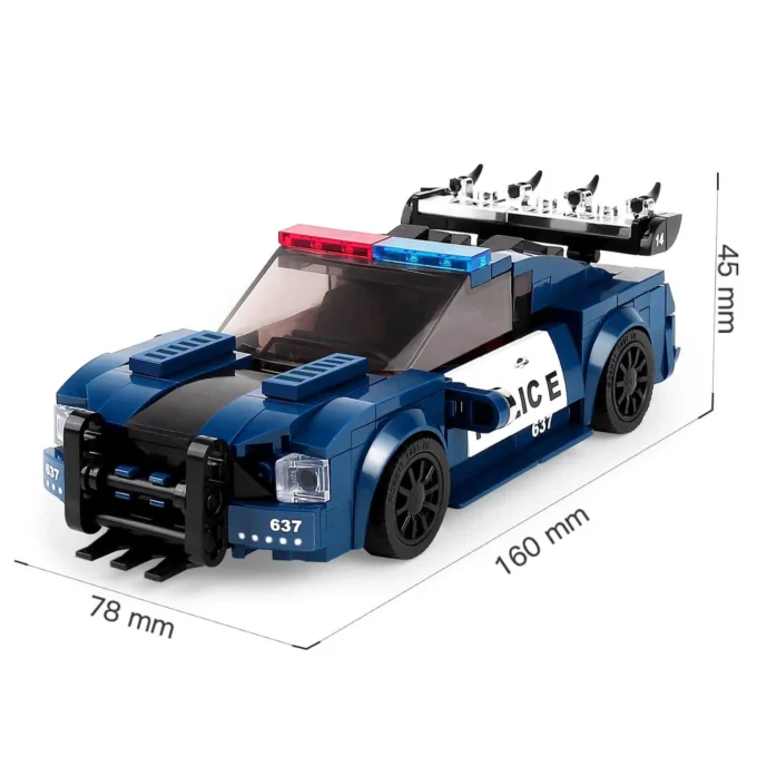 Mould King 27002 The Barricade Police Mini Sports Car - 356 PCS - Image 8