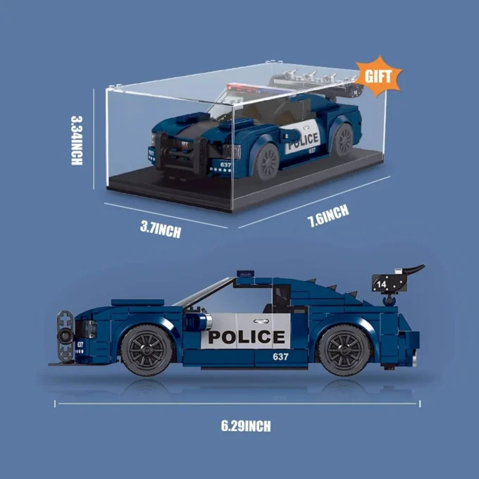 Mould King 27002 The Barricade Police Mini Sports Car - 356 PCS - Image 9