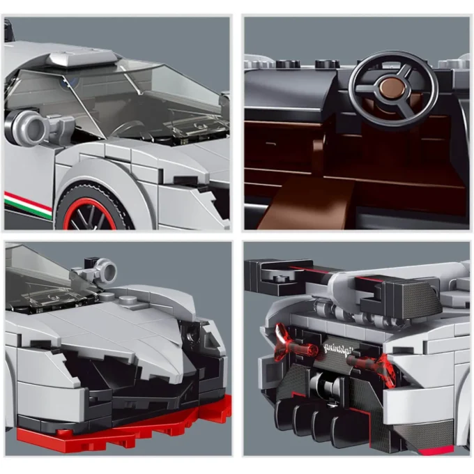 Mould King 27007 The Veneno Mini Sports Car - 398 PCS - Image 3