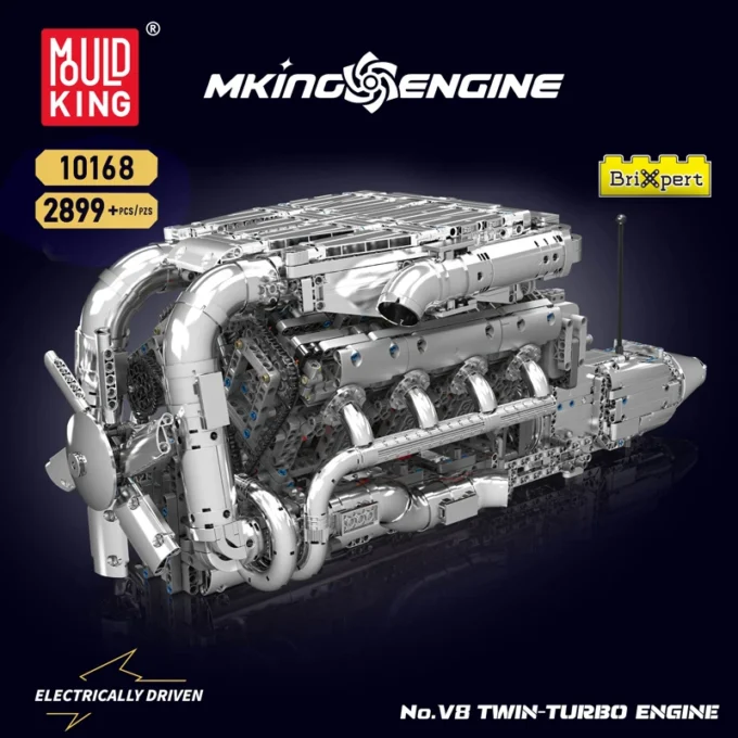 Mould King 10168 Motorised Hypercar W16 Engine & Gearbox Building Set - 2899 pcs - Image 3