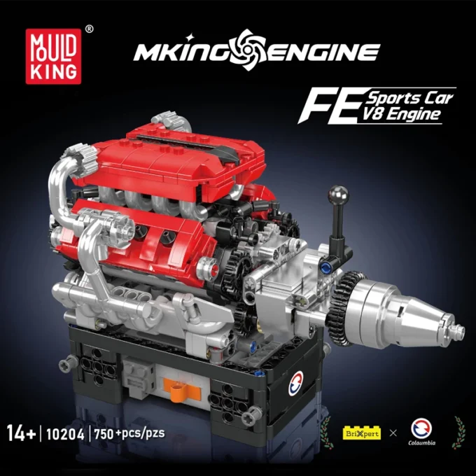 Mould King 10204 Italian V8 Engine Building Set - 750 Pcs - Image 4