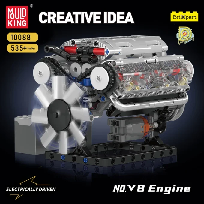 Mould King 10088 Motorised V8 Engine Building Set - 535 pcs - Image 2