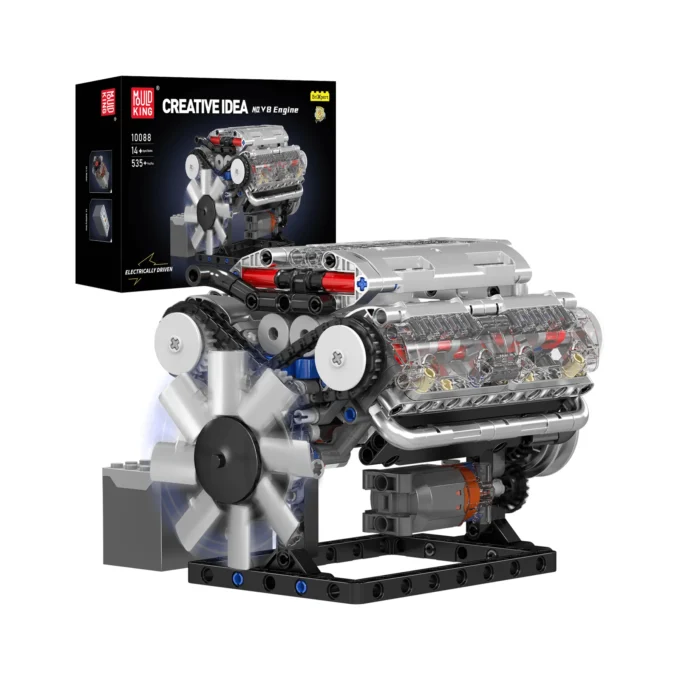 Mould King 10088 Motorised V8 Engine Building Set - 535 pcs