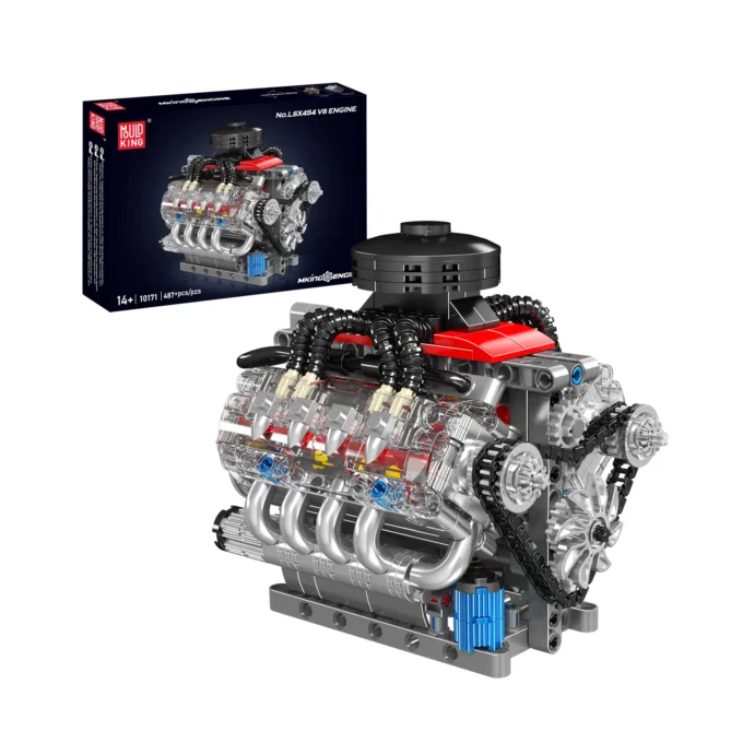 Mould King 10171 Chevy LSX454 Motorized V8 Engine Building Set - 487