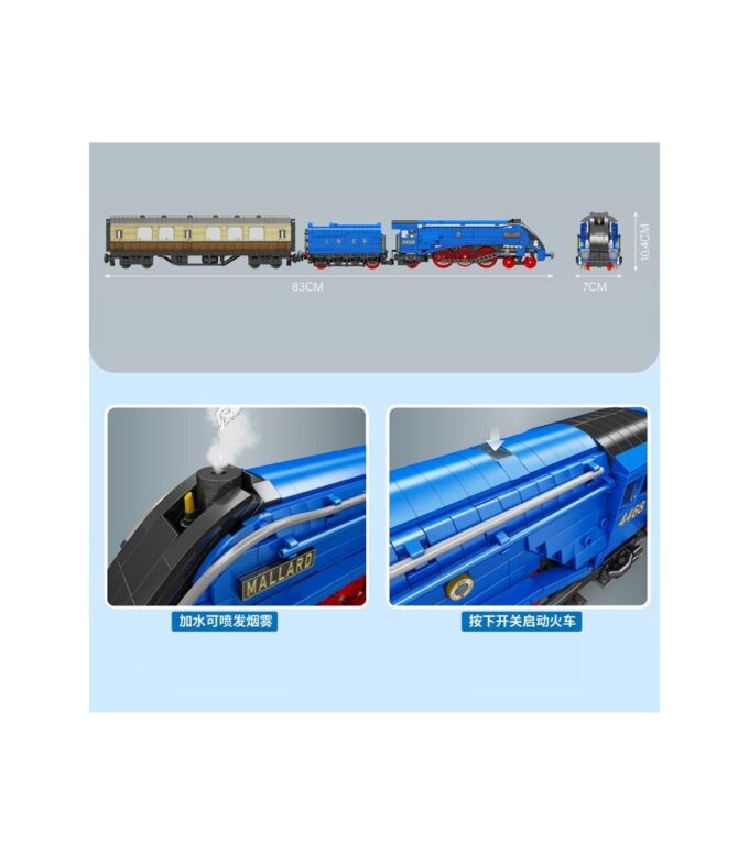 Mould King 12006 Pacifics Mallard Railways Train - 2139 PCS - Image 3